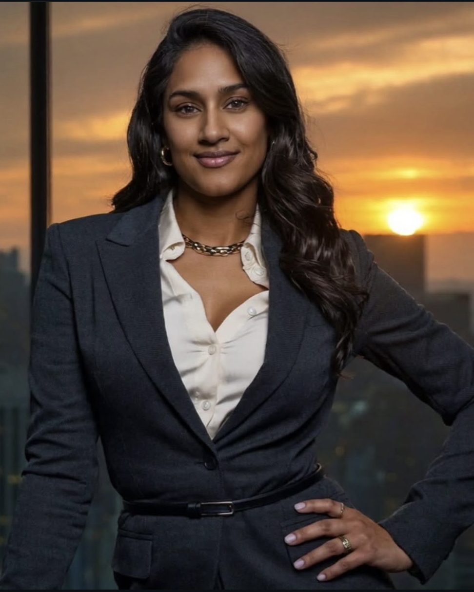 Elizabeth Persaud, founder of Lizzy Loans LLC, in a Manhattan office at dusk